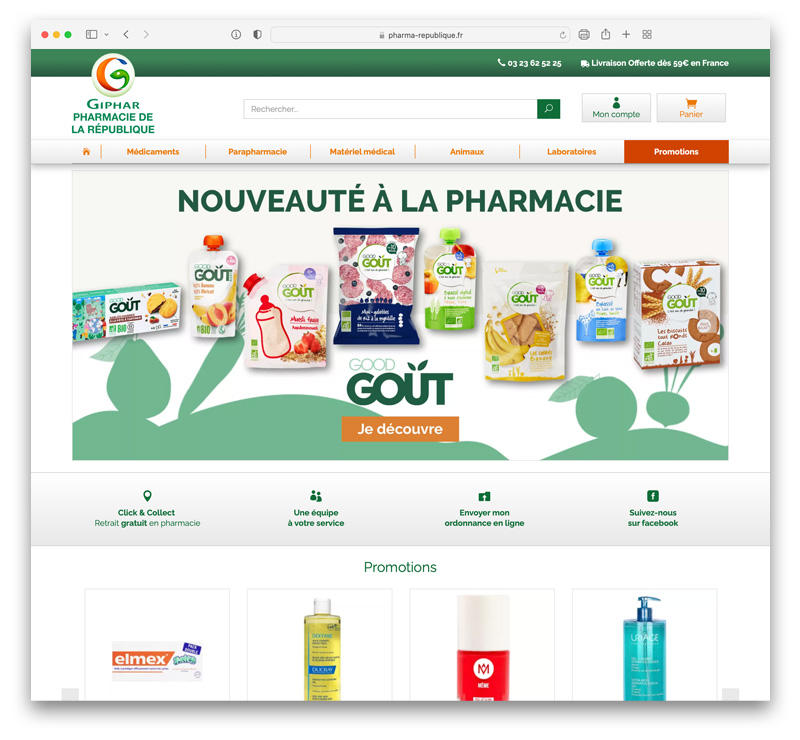 Pharmacie de la république Giphar - Saint-Quentin